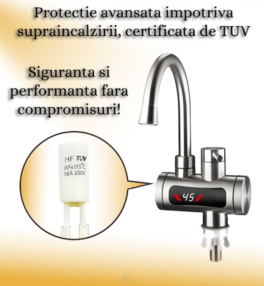 Robinet Electric Instant 3300W cu Afisaj LED si Para de Dus [12]