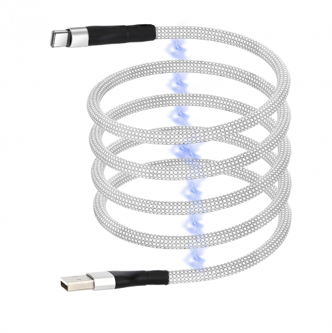 Laptop, Tablete & Telefoane - Cablu Magnetic USB-C 100W, 1.5m, Incarcare Rapida – Compatibil iPhone 15, Samsung, MacBook