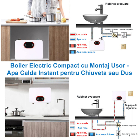 Incalzitor Electric Instant 3500W–5500W cu Afisaj LED si Para de Dus [8]