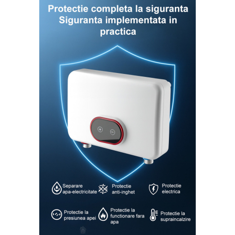 Incalzitor Electric Instant 3500W–5500W cu Afisaj LED si Para de Dus [7]