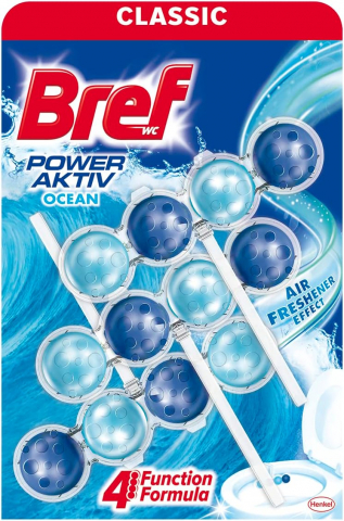 Accesorii vase de toaleta - Odorizant Toaleta Bref Power Aktiv Ocean, 3X50 g