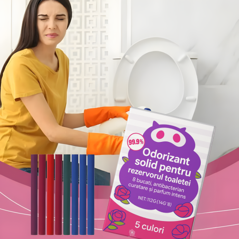 Odorizant Toaleta, WC. solid pentru rezervorul toaletei, antibacterian, curata si odorizare, indeparteaza mirosurile neplacute, parfum de lunga durata, nu lasa pete sau reziduuri, usor de utilizat, am [1]