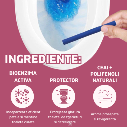 Odorizant Toaleta, WC. solid pentru rezervorul toaletei, antibacterian, curata si odorizare, indeparteaza mirosurile neplacute, parfum de lunga durata, nu lasa pete sau reziduuri, usor de utilizat, am [6]