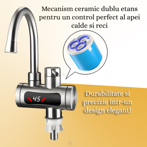 Robinet Electric Instant 3300W cu Afisaj LED si Para de Dus [9]