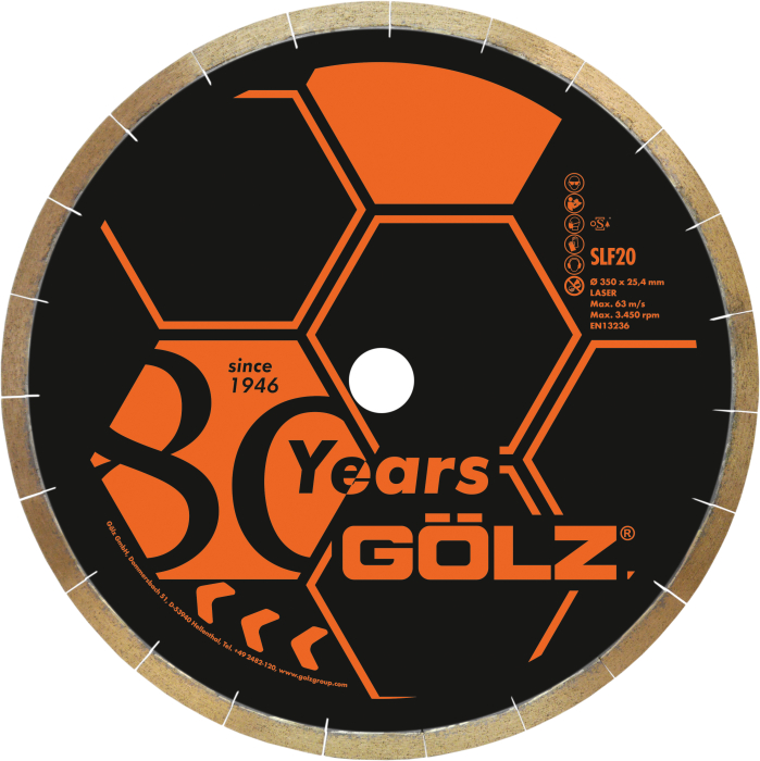 Masina electrica profesionala pentru taiere marmura, granit, terazzo GS350 Golz Black Edition- 80 ani [2]