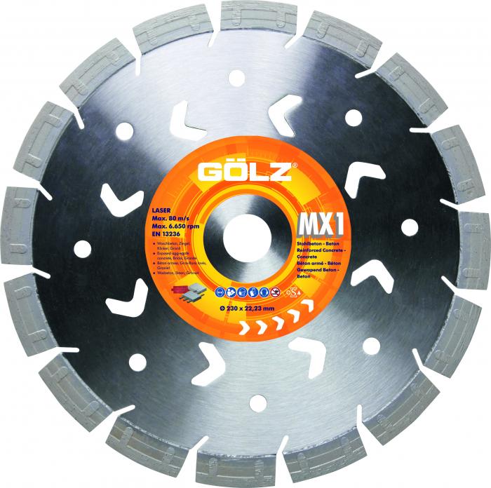 MX1 Disc diamantat cu segment din 3 trepte [1]