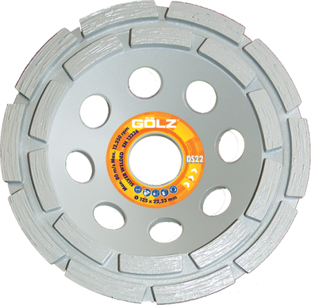 Tehnica diamantata Golz - DS22-125mm Disc premium pentru slefuire beton