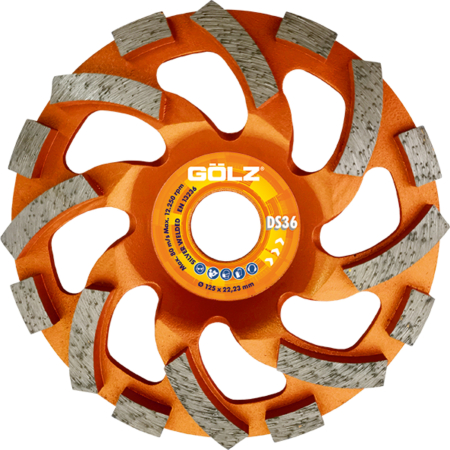 Tehnica diamantata Golz - DS36-125mm, Disc slefuire beton si materiale dure
