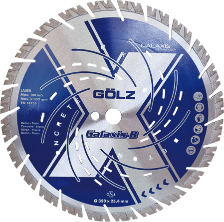 Pentru ferastraie pentru zidarie/BCA - Galaxys B Disc diamantat premium taiere beton