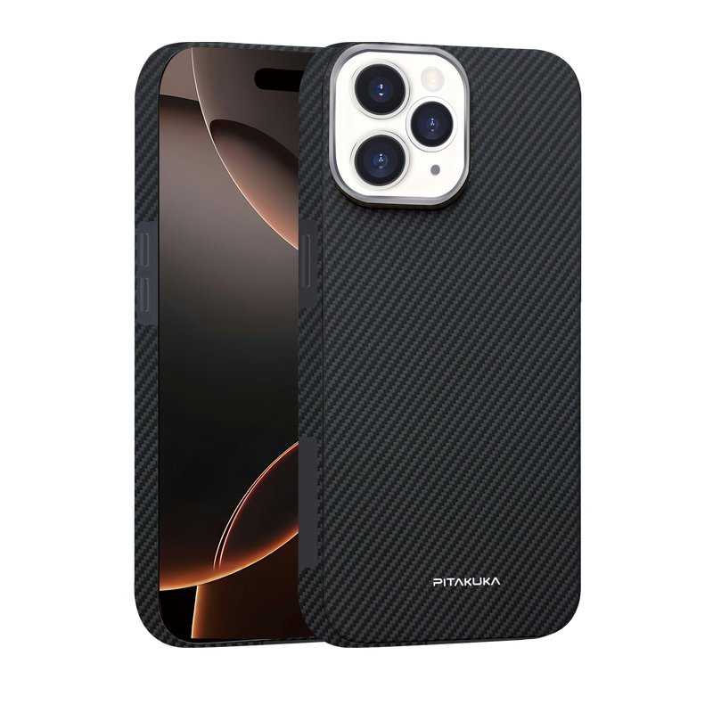 Husa Aramid PTK iPhone 16 Pro Max, Kevlar Fiber, cu MagSafe, Woven BLACK [1]