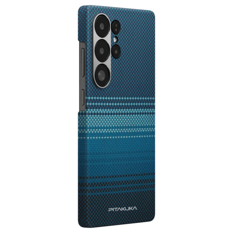 Galaxy Z Fold 7 - Husa Aramid PTK Samsung S25 Plus S936, Kevlar Fiber, cu MagSafe, Moonrise Blue