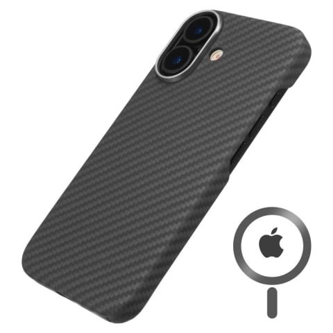 Huse Telefoane - Husa Kevlar iPhone 17, Aramid Fiber, MagSafe UltraThin, Neagra