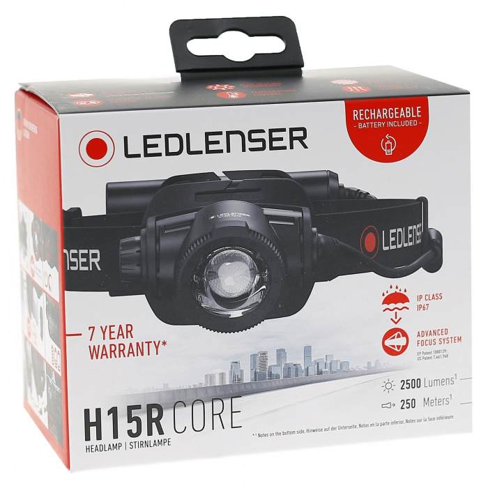 LANTERNA DE CAP REINCARCABILA LED LENSER H15R CORE, 2500 LMN [10]