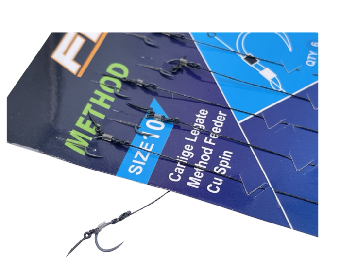 SET RIGURI FL METHOD FEEDER CU SPIN 7mm, CARLIG METHOD FARA BARBETA, 6buc [4]