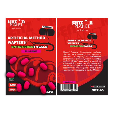 Momeli Artificiale - ARTIFICIAL METHOD WAFTERS DUMBELLS ENTERPRISE TACKLE FLUO PINK 6mm