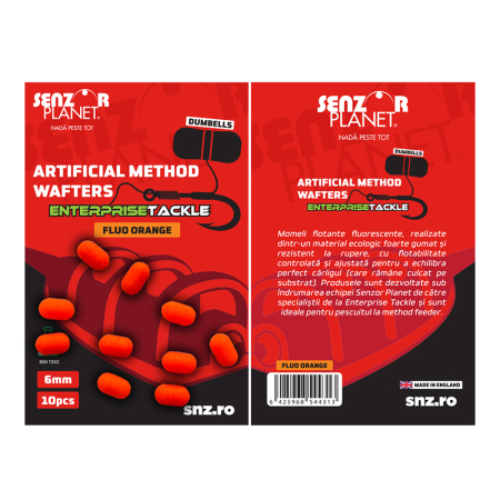 Momeli Artificiale - ARTIFICIAL METHOD WAFTERS DUMBELLS ENTERPRISE TACKLE FLUO ORANGE 6mm