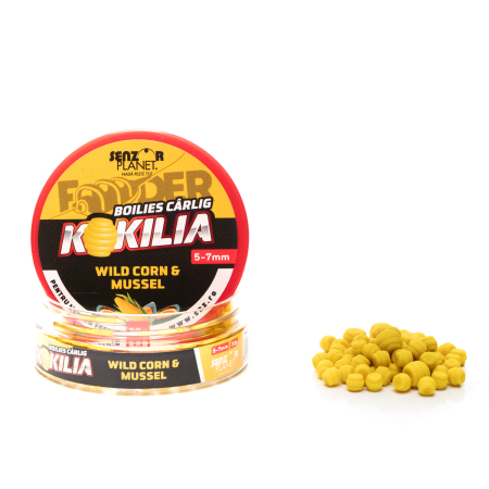 Boilies & Solubile - BOILIES KOKILIA METHOD FEEDER PENTRU CARLIG WILD CORN & MUSSEL 5-7mm 30g