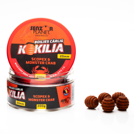 Boilies & Solubile - BOILIES KOKILIA PENTRU CARLIG SCOPEX & MONSTER CRAB 20mm 200g