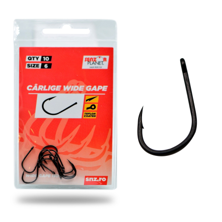 Carlige - CARLIGE TEFLONATE CRAP SENZOR WIDE GAPE 10 buc