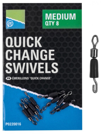 Monturi & Accesorii - VARTEJ CU AGRAFĂ RAPIDĂ PRESTON QUICK CHANGE SWIVELS, 8buc M