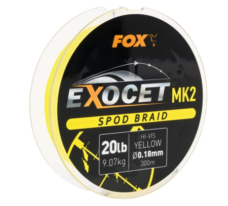 Textil - FIR TEXTIL FOX EXOCET MK2 SPOD BRAID, GALBEN