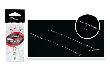 Monturi & Accesorii - CARLIGE LEGATE FILFISHING METHOD FEEDER FLUOROCARBON RIG, 20mm, 7cm Nr 10