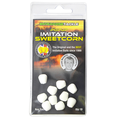 Enterprise Tackle - POPUP SWEETCORN WHITE UNFLAVOURED 10buc