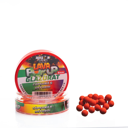 Pop-up - LAVA POP-UP GLAZURAT CAPSUNA & USTUROI 8mm 30g