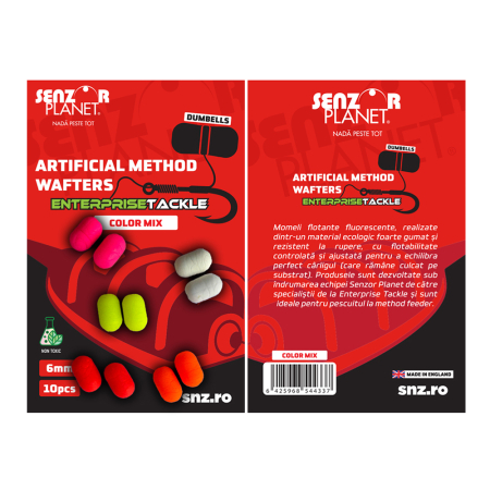 Momeli Artificiale - ARTIFICIAL METHOD WAFTERS DUMBELLS ENTERPRISE TACKLE FLUO MIXED COLORS 6mm