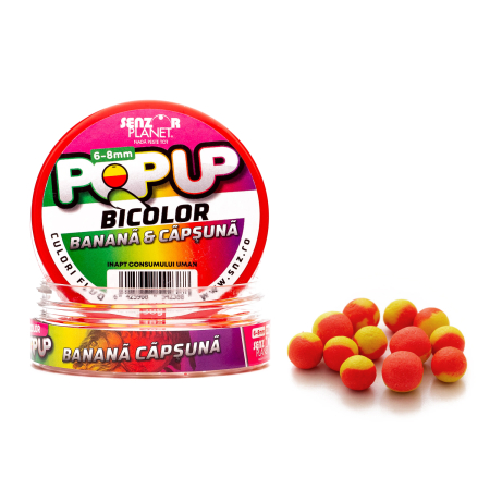 Pop-up - POP-UP BICOLOR BANANA & CAPSUNA 6-8mm 30g