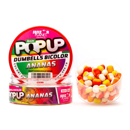 Pop-up - POP-UP DUMBELLS BICOLOR ANANAS 8mm 30g
