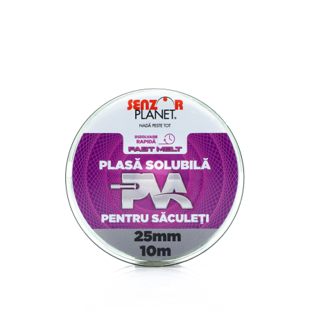 Materiale PVA - REZERVA PVA PLASA SOLUBILA FAST MELT 25mm PENTRU SACULETI, 10m