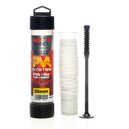 PVA BAG - KIT PLASA SOLUBILA SLOW MELT 35mm SENZOR PVA SYSTEM + TIJA COMPRESIE, 5m