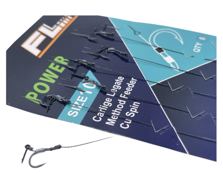 Accesorii monturi crap - SET RIGURI FL METHOD FEEDER CU SPIN 7mm, CARLIG POWER, 6buc