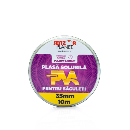 Materiale PVA - REZERVA PVA PLASA SOLUBILA FAST MELT 35mm PENTRU SACULETI, 10m