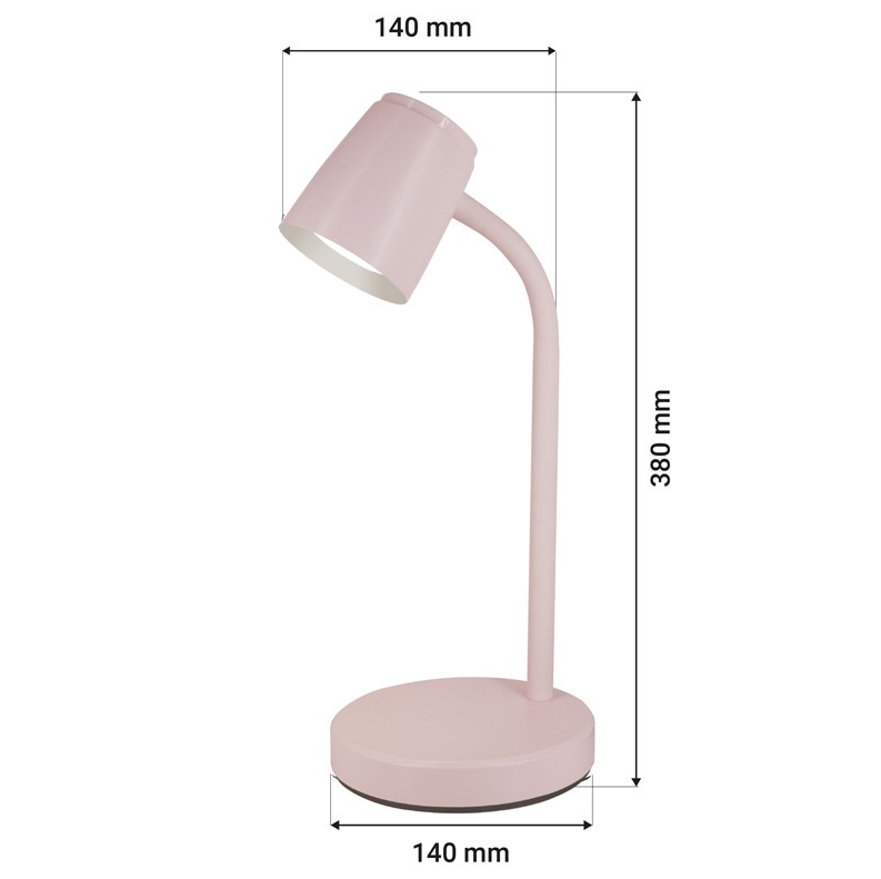 Lampă Birou LED ORO VERO Roz [3]
