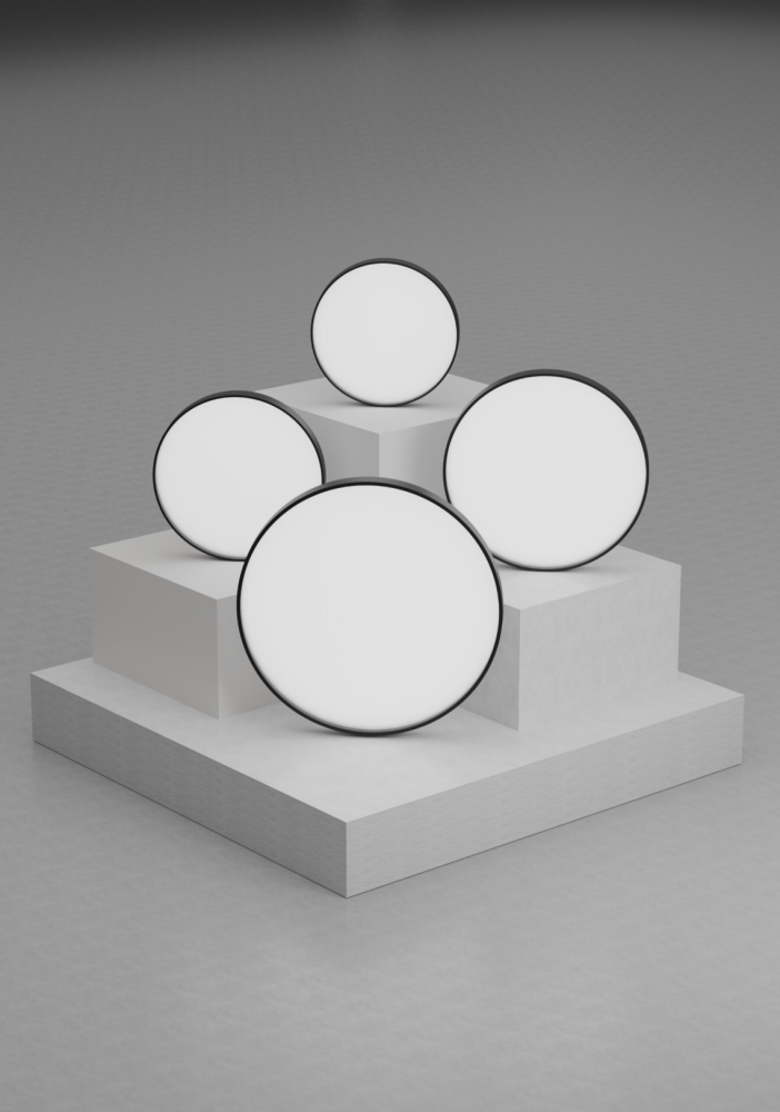 Plafonieră LED 36W ORO NUBE neagra 3850lm 4000K design modern Ø385 mm [8]