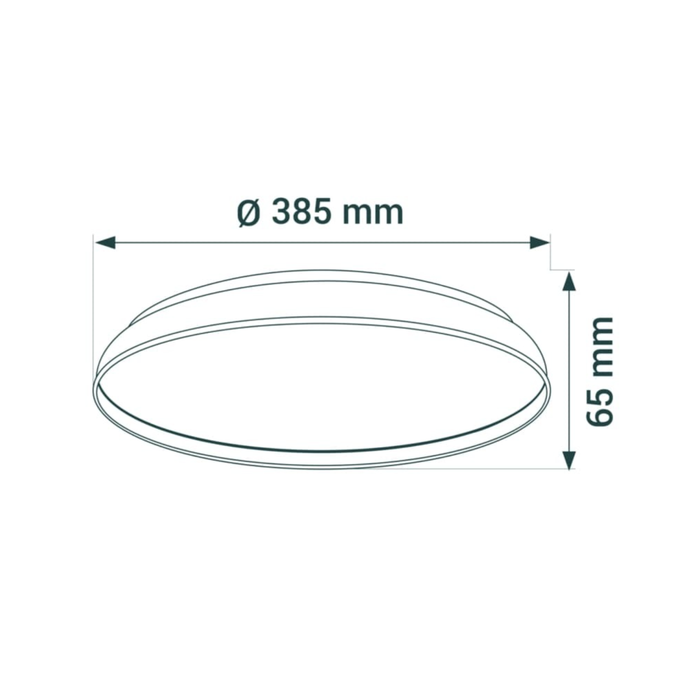Plafonieră LED 36W ORO NUBE neagra 3850lm 4000K design modern Ø385 mm [5]