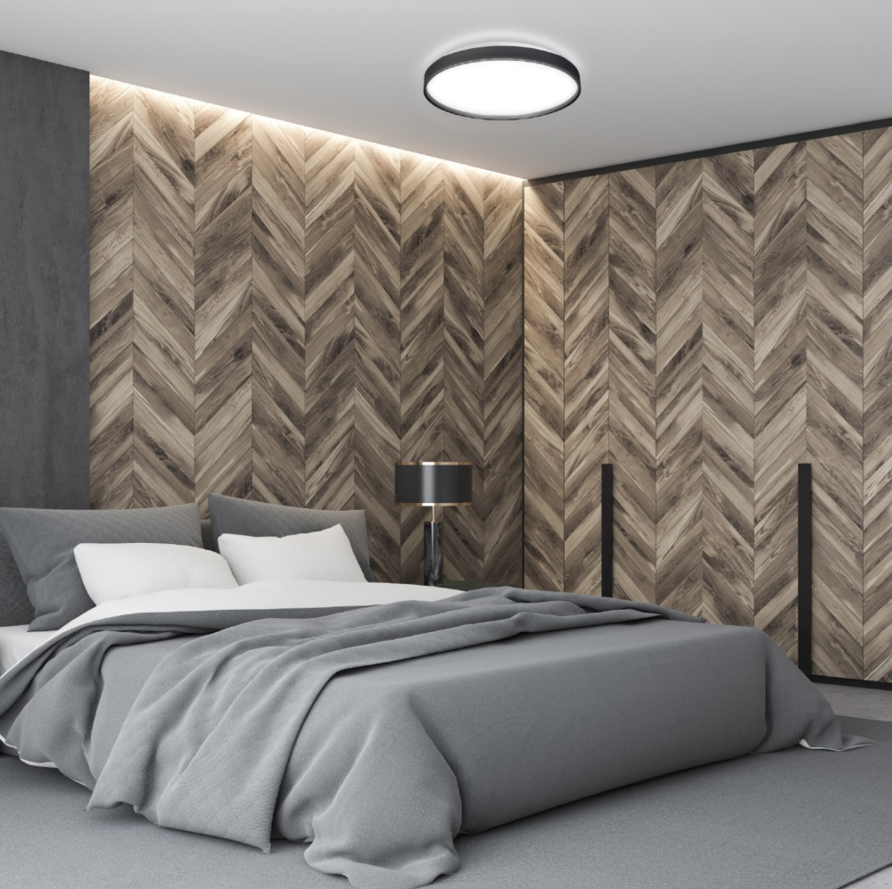 Plafonieră LED 36W ORO NUBE neagra 3850lm 4000K design modern Ø385 mm [9]