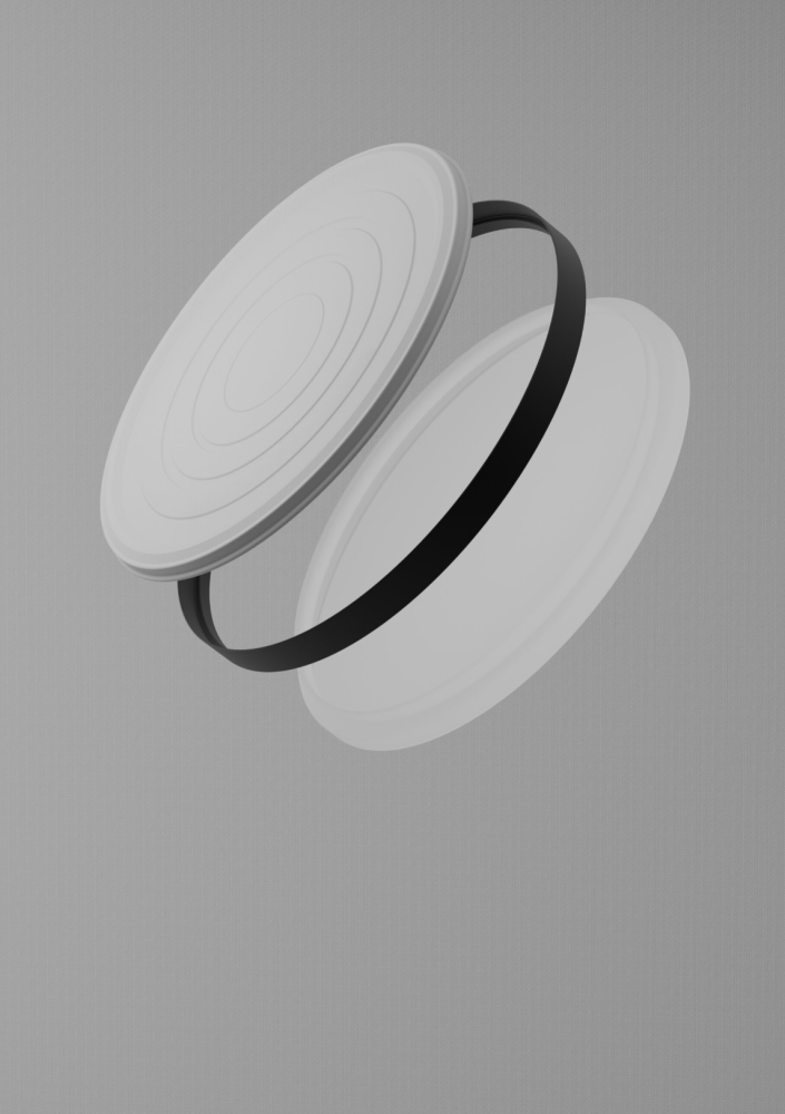 Plafonieră LED 36W ORO NUBE neagra 3850lm 4000K design modern Ø385 mm [6]