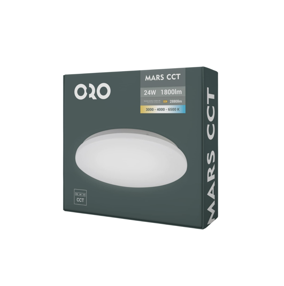 Plafoniera LED ORO MARS CCT 24W Reglabila [2]