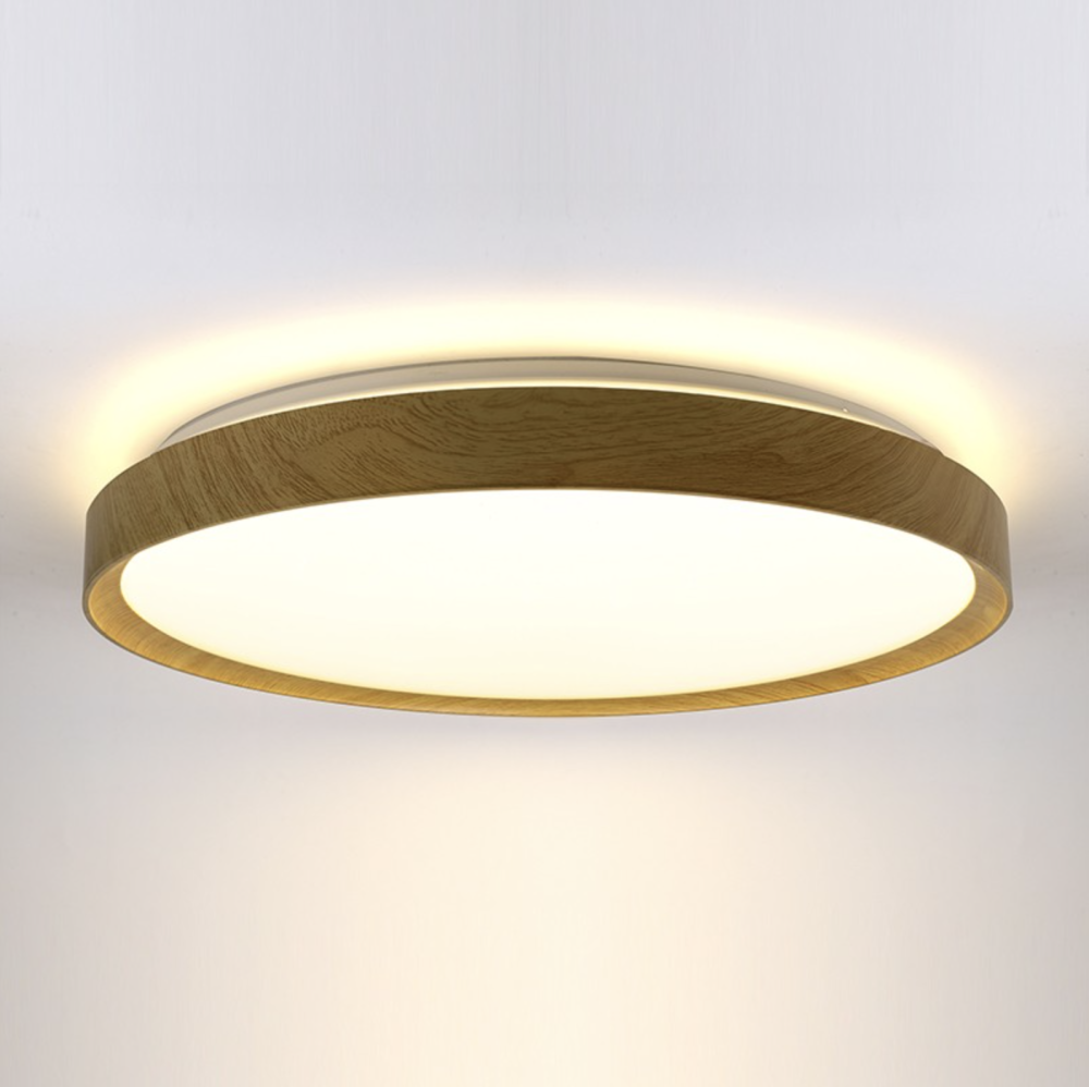 Plafonieră LED ORO OLMO 24W, lumină 4000K, Ø340 mm, design modern lemn [3]
