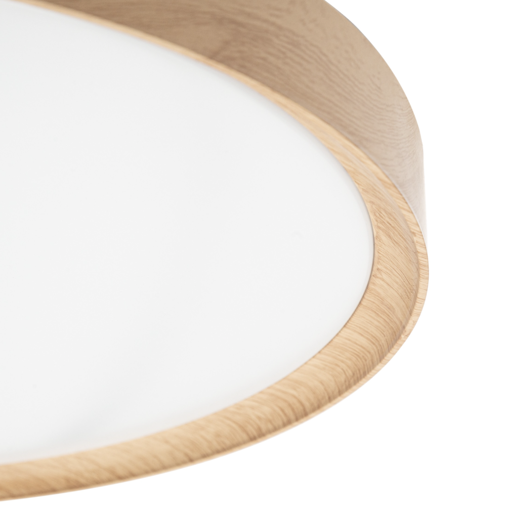 Plafonieră LED ORO OLMO 24W, lumină 4000K, Ø340 mm, design modern lemn [2]