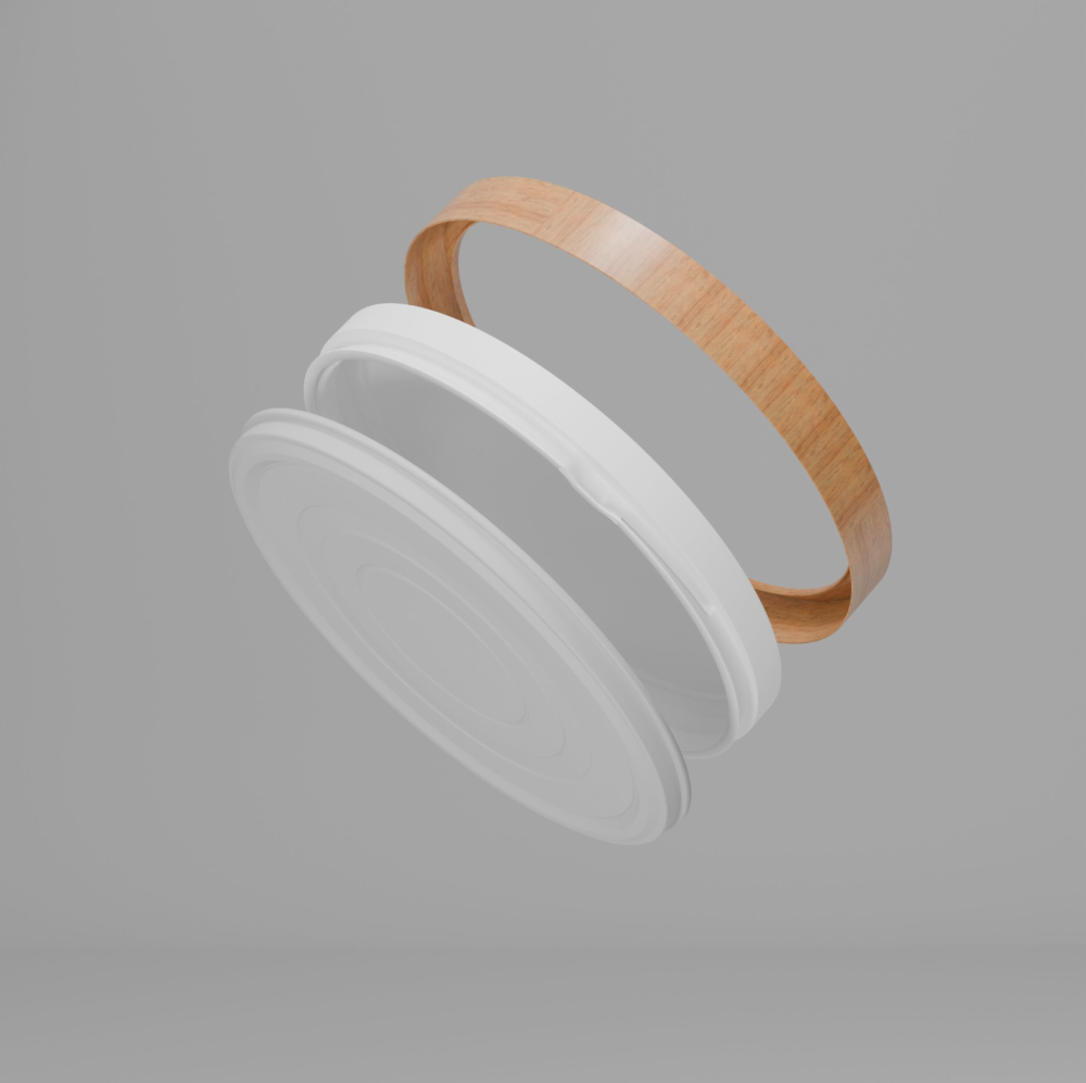 Plafonieră LED ORO OLMO 24W, lumină 4000K, Ø340 mm, design modern lemn [7]