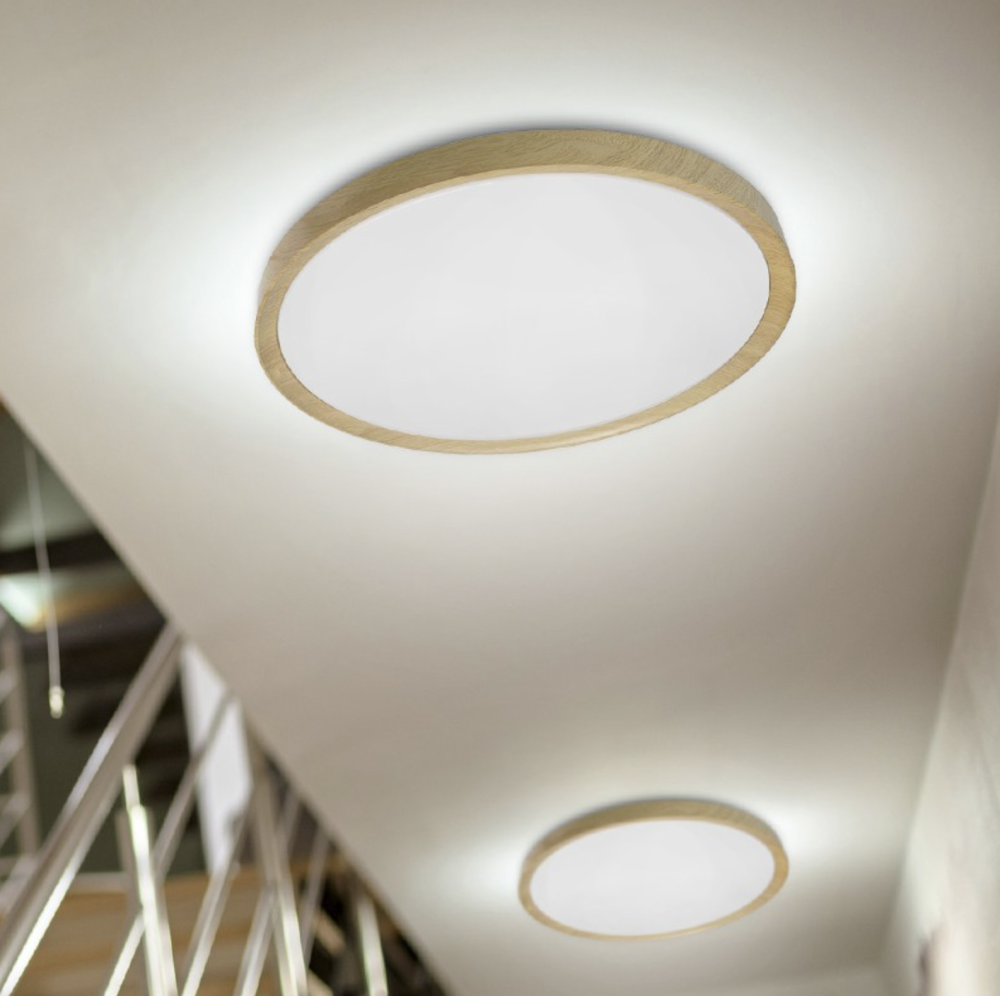 Plafonieră LED ORO OLMO 24W, lumină 4000K, Ø340 mm, design modern lemn [5]