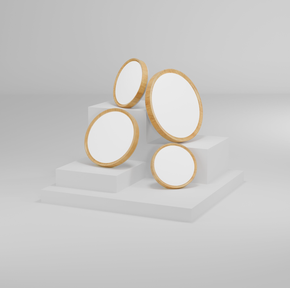 Plafonieră LED ORO OLMO 24W, lumină 4000K, Ø340 mm, design modern lemn [9]