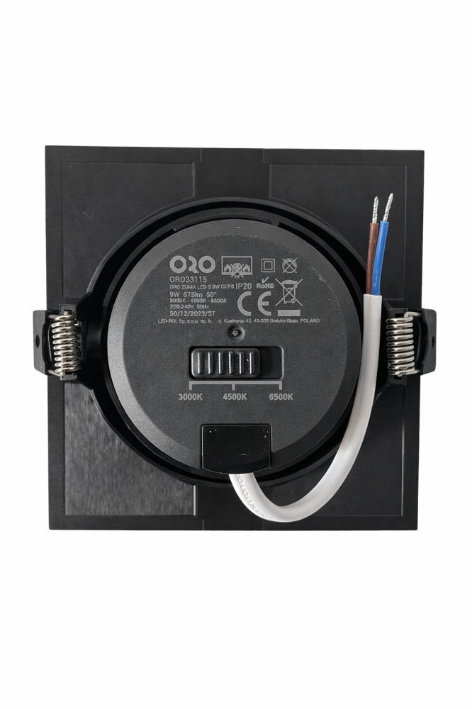 Spot LED ORO ZUMA 9W CCT Negru Patrat [3]