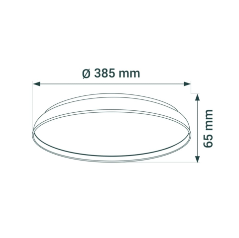Plafonieră LED 36W ORO NUBE neagra 3850lm 4000K design modern Ø385 mm [4]