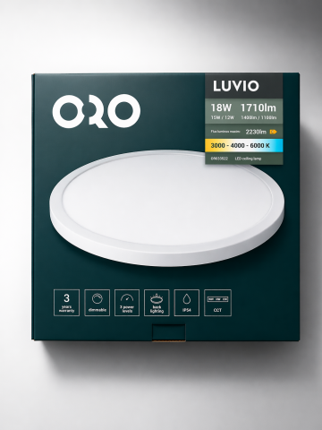 Plafonieră LED ORO LUVIO 18W Dimabilă IP54 [3]