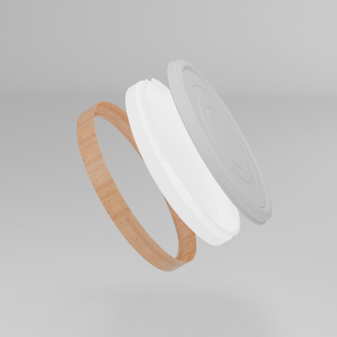 Plafonieră LED ORO OLMO 24W, lumină 4000K, Ø340 mm, design modern lemn [7]